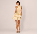 Metallic Jacquard Flounce Mini Dress Adrianna Papell ADAE212598 Wholesale