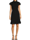 High Neck Mini Chiffon Cocktail A-Line Dress with Ruffle Hem and Flutter Sleeves Adrianna Papell AP1D102566 Wholesale