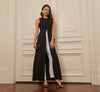 Colorblock Jumpsuit With Skirt Overlay