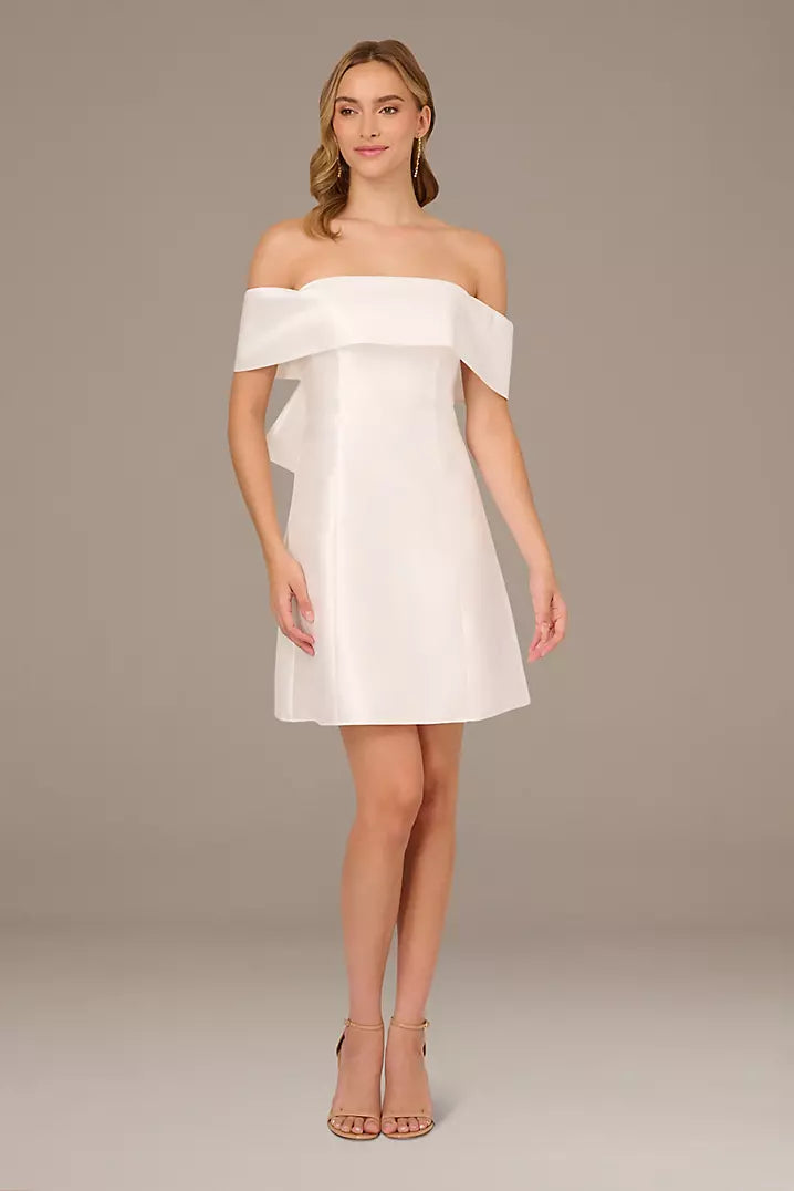 Mikado Bow Short Dress