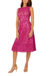 Adrianna Papell AP1D105247 A Line Lace Midi Cocktail Dress
