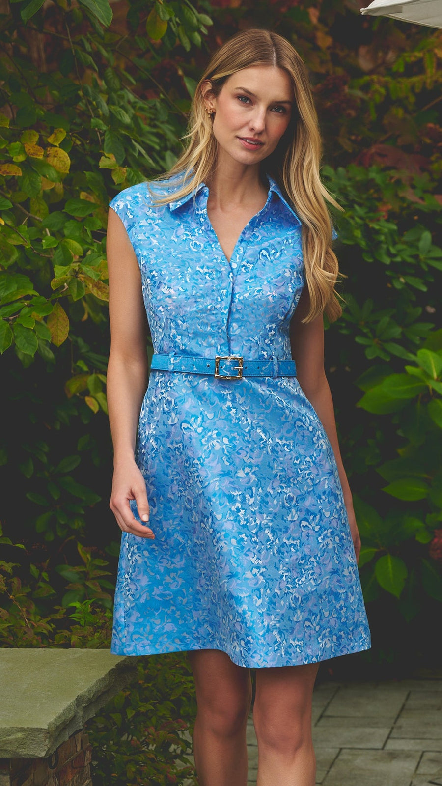 Adrianna Papell AP1D106342 Blue Multi, full-frame front view