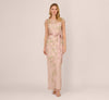 Illusion Floor-Length Chiffon Occasion Sheath/Column Adrianna Papell AP1E201621