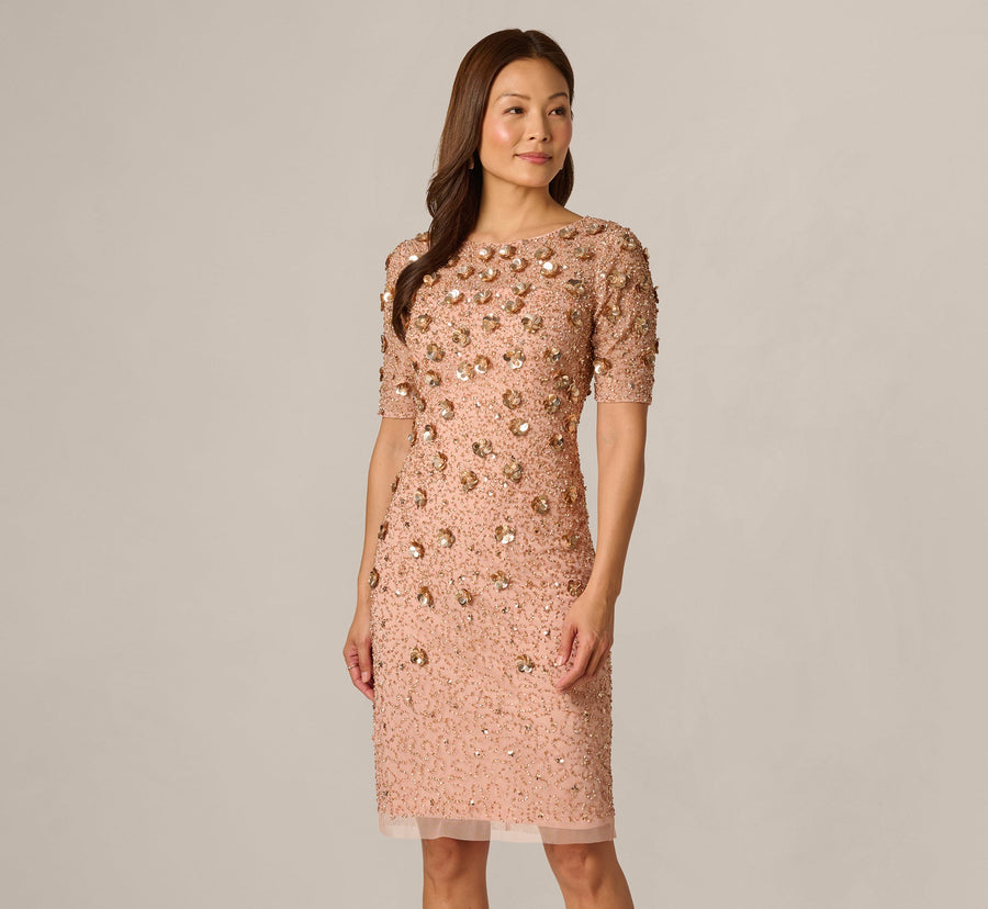 Adrianna Papell AP1E207750 Short Beaded Cokctail Dress