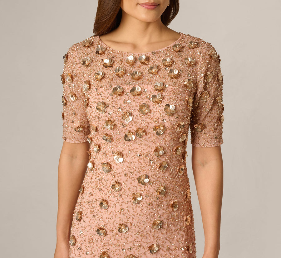 Adrianna Papell AP1E207750 Short Beaded Cokctail Dress