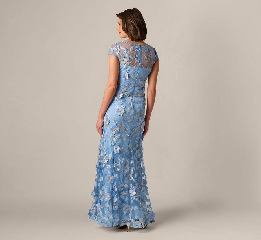 Adrianna Papell AP1E211758 Light Blue/Gold back view