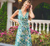 V-Neck Floor-Length Organza Occasion A-Line Adrianna Papell AP1E211911