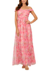 Formal Dresses Long Formal A Line Floral Printed Prom Dress Wholesale Pink Multi