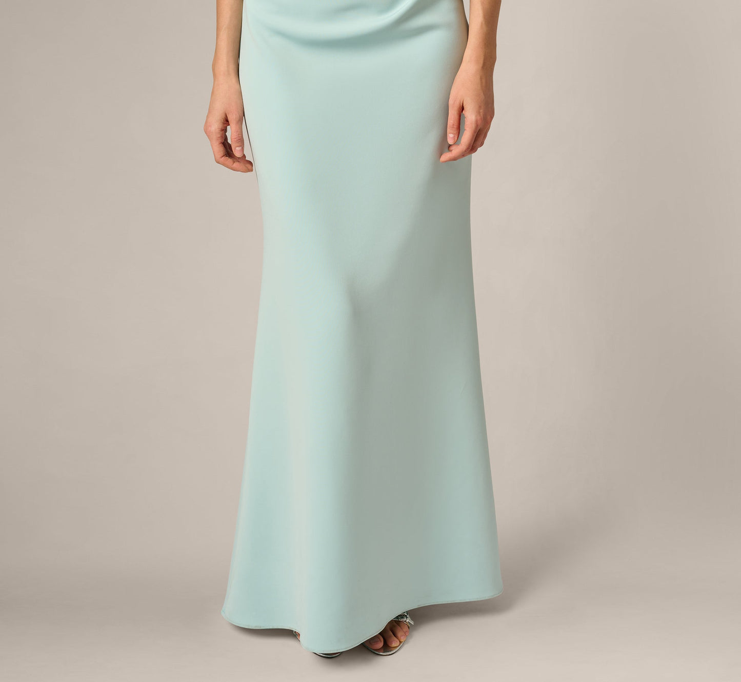 Off-the-Shoulder Floor-Length Scuba Formal Mermaid Adrianna Papell AP1E211975