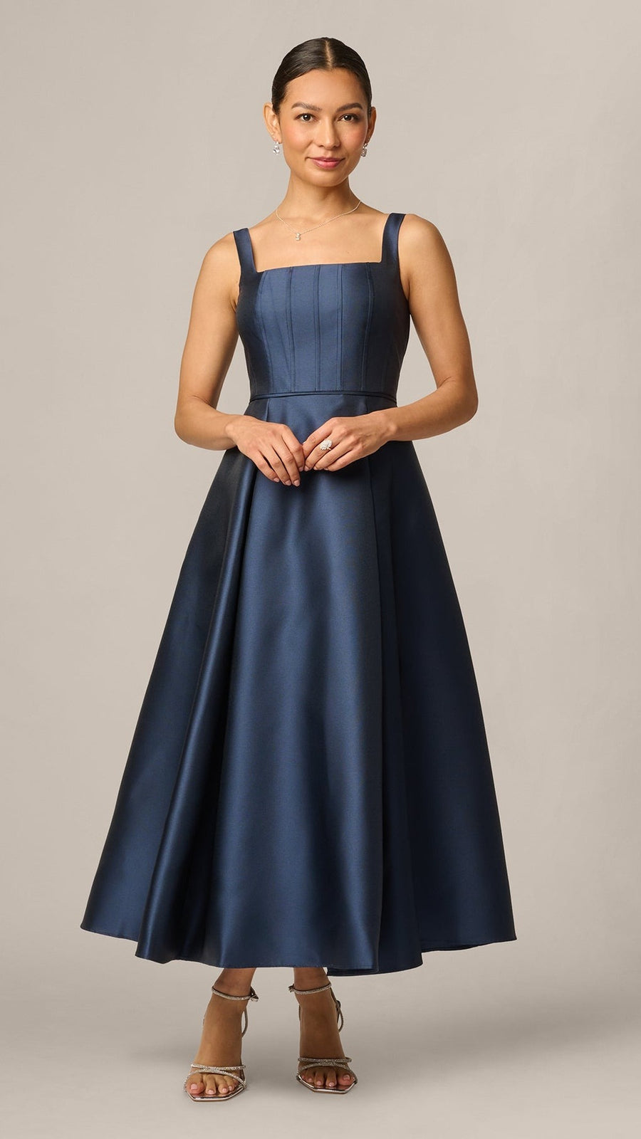Adrianna Papell AP1E211978 Midnight Petite, verified full-length front view