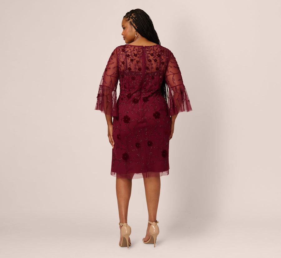 Crew/High-Neck Knee-Length Lace Occasion Fit & Flare Adrianna Papell AP1E212294