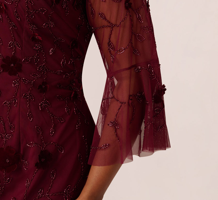 Crew/High-Neck Knee-Length Lace Occasion Fit & Flare Adrianna Papell AP1E212294