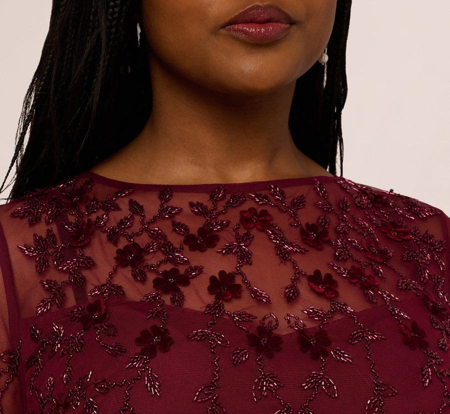 Crew/High-Neck Knee-Length Lace Occasion Fit & Flare Adrianna Papell AP1E212294