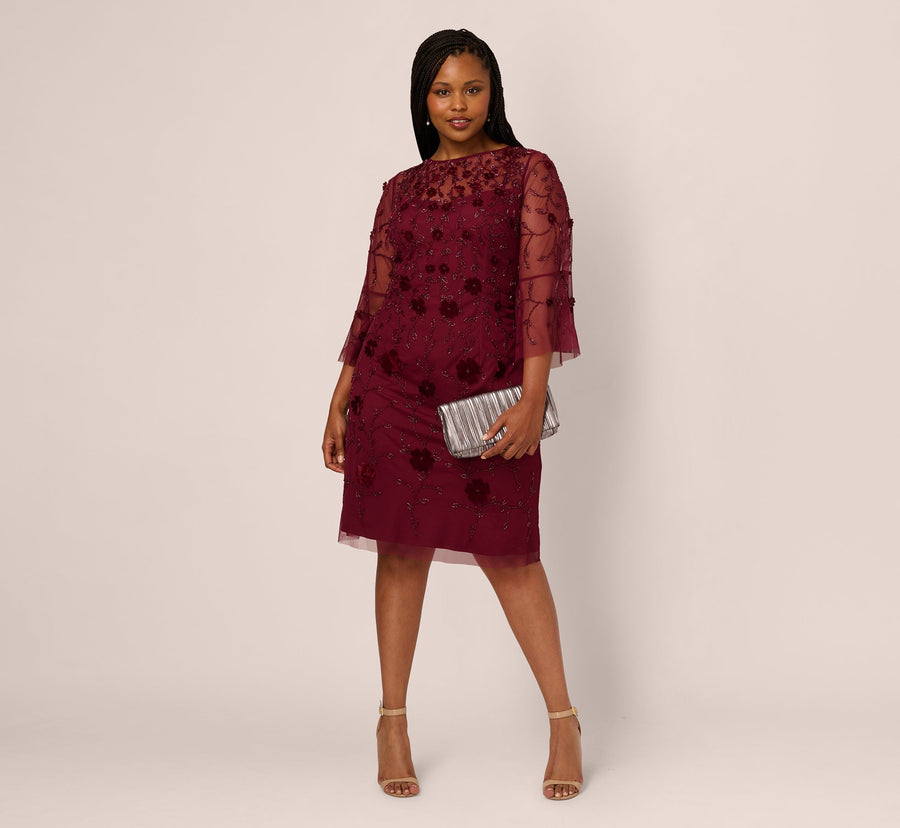 Crew/High-Neck Knee-Length Lace Occasion Fit & Flare Adrianna Papell AP1E212294