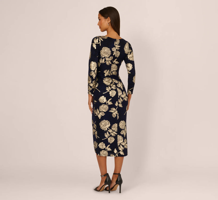 Floral Metallic Knit Gown Adrianna Papell AP1E212486 Wholesale