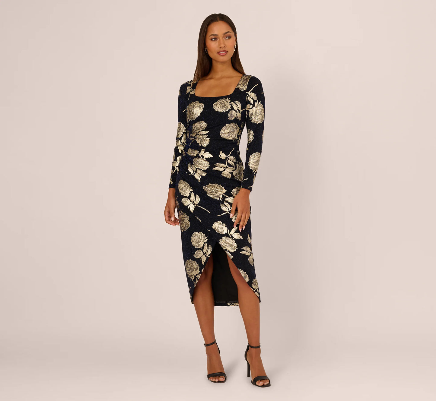 Floral Metallic Knit Gown Adrianna Papell AP1E212486 Wholesale