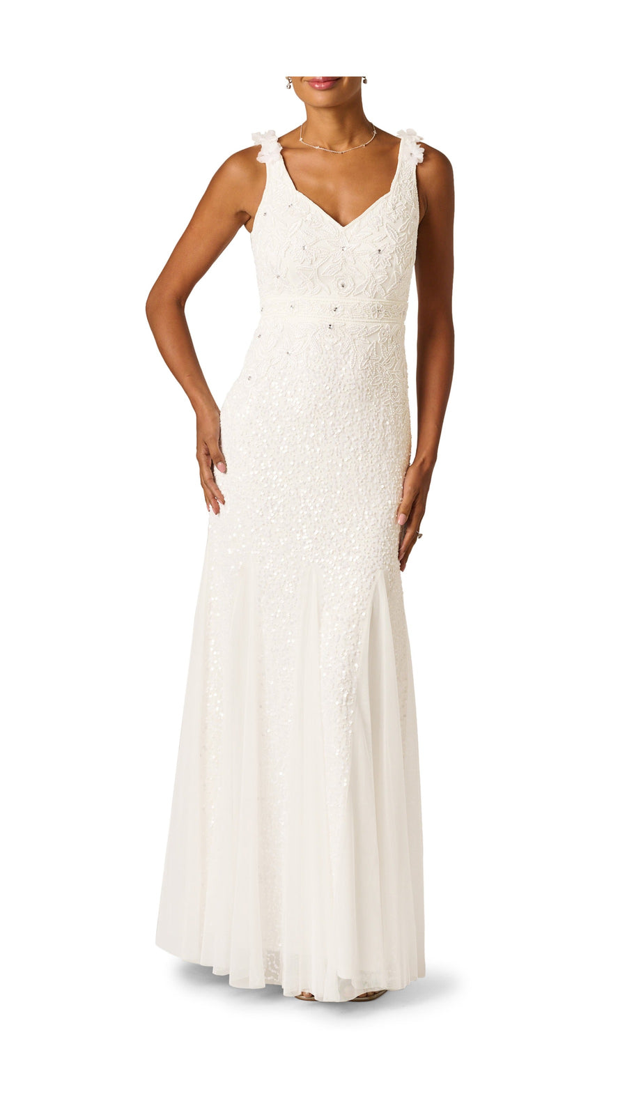 Beaded Godet Mermaid Gown Adrianna Papell 212746 Wholesale