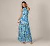 Halter Floor-Length Satin Occasion Fit & Flare Adrianna Papell AP1E212923