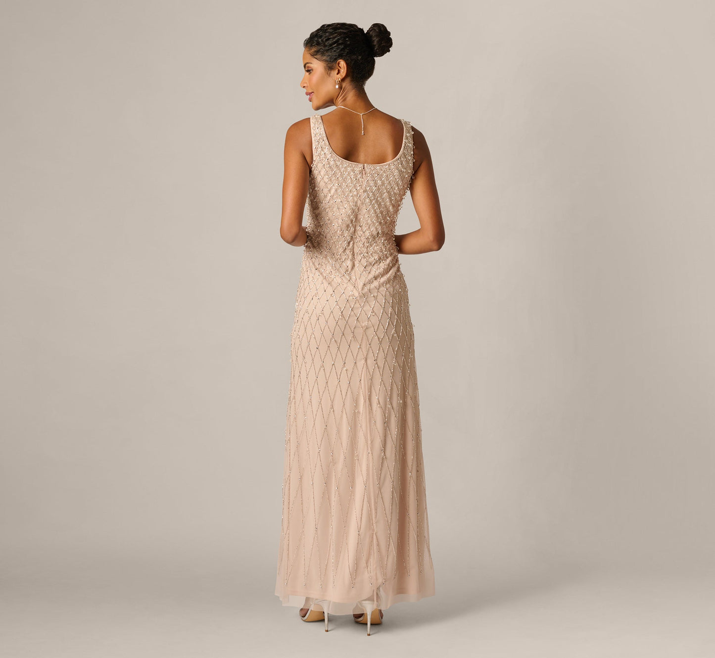 Adrianna Papell AP1E213105 Long Beaded Mermaid Dress