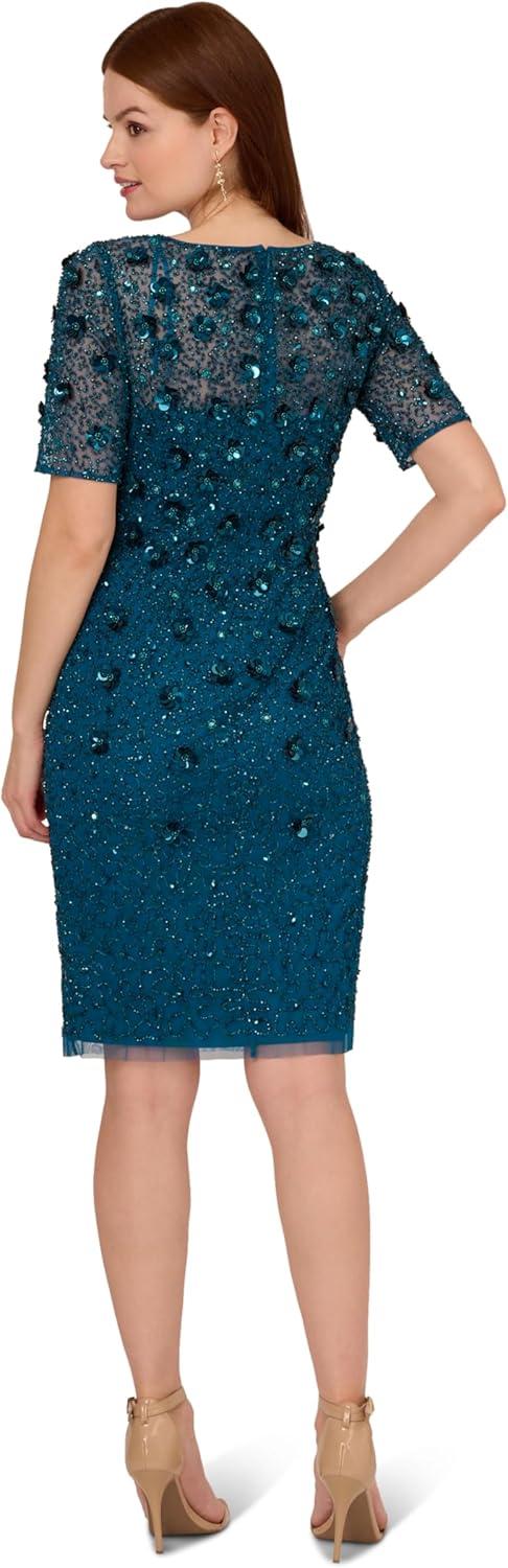 Adrianna Papell AP1E207750 Short Beaded Cokctail Dress