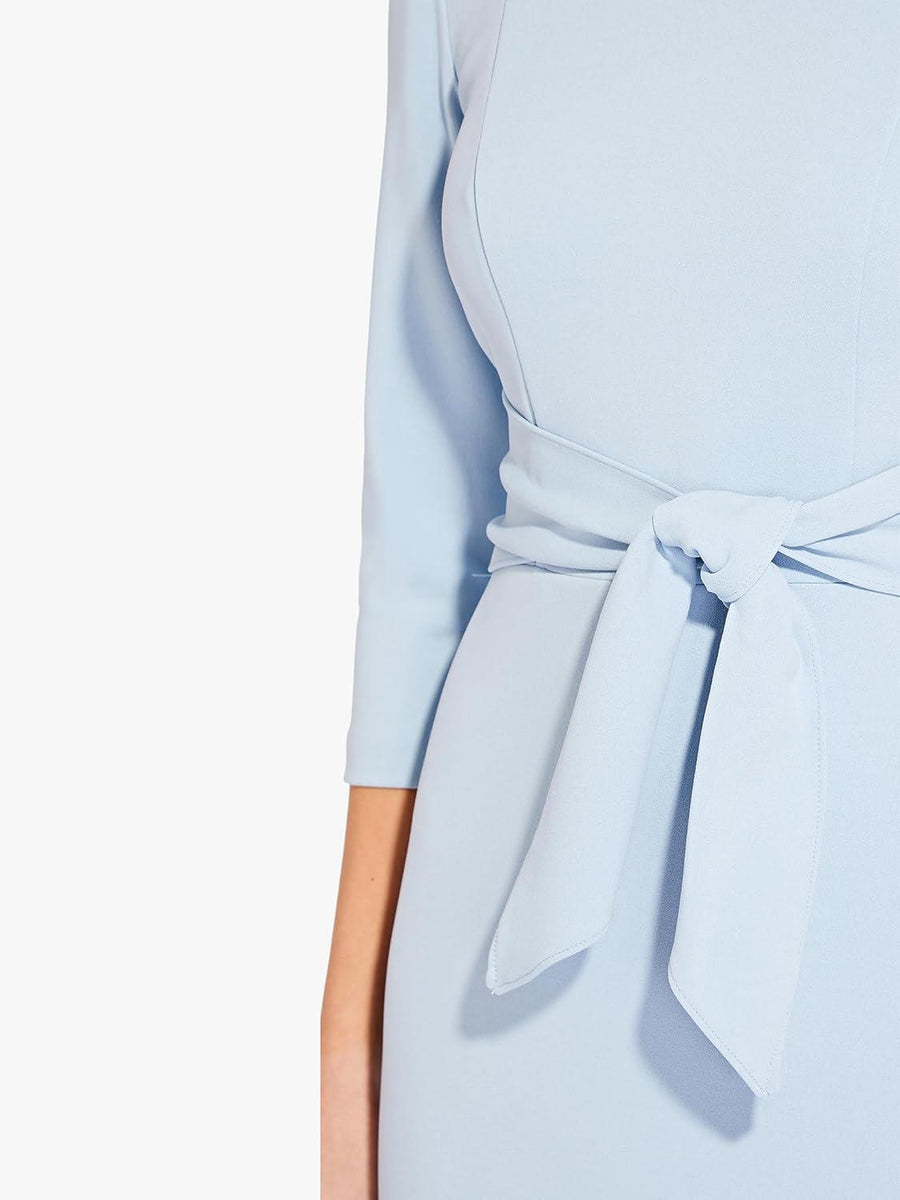 Crew/High-Neck Knee-Length Jersey Occasion Sheath Adrianna Papell AP1D103175