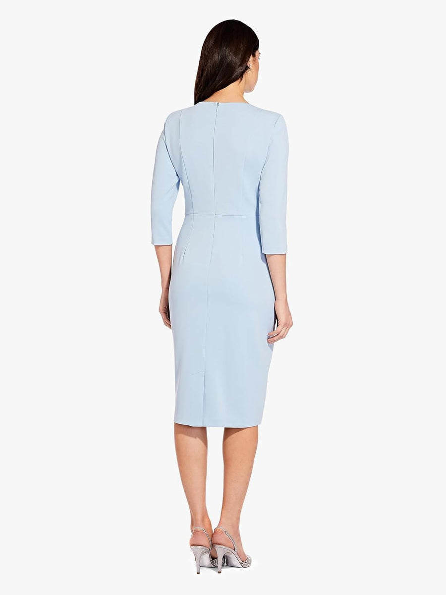 Crew/High-Neck Knee-Length Jersey Occasion Sheath Adrianna Papell AP1D103175