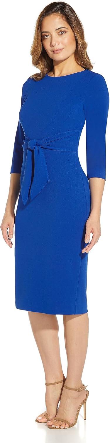 Crew/High-Neck Knee-Length Jersey Occasion Sheath Adrianna Papell AP1D103175