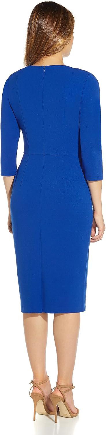 Crew/High-Neck Knee-Length Jersey Occasion Sheath Adrianna Papell AP1D103175