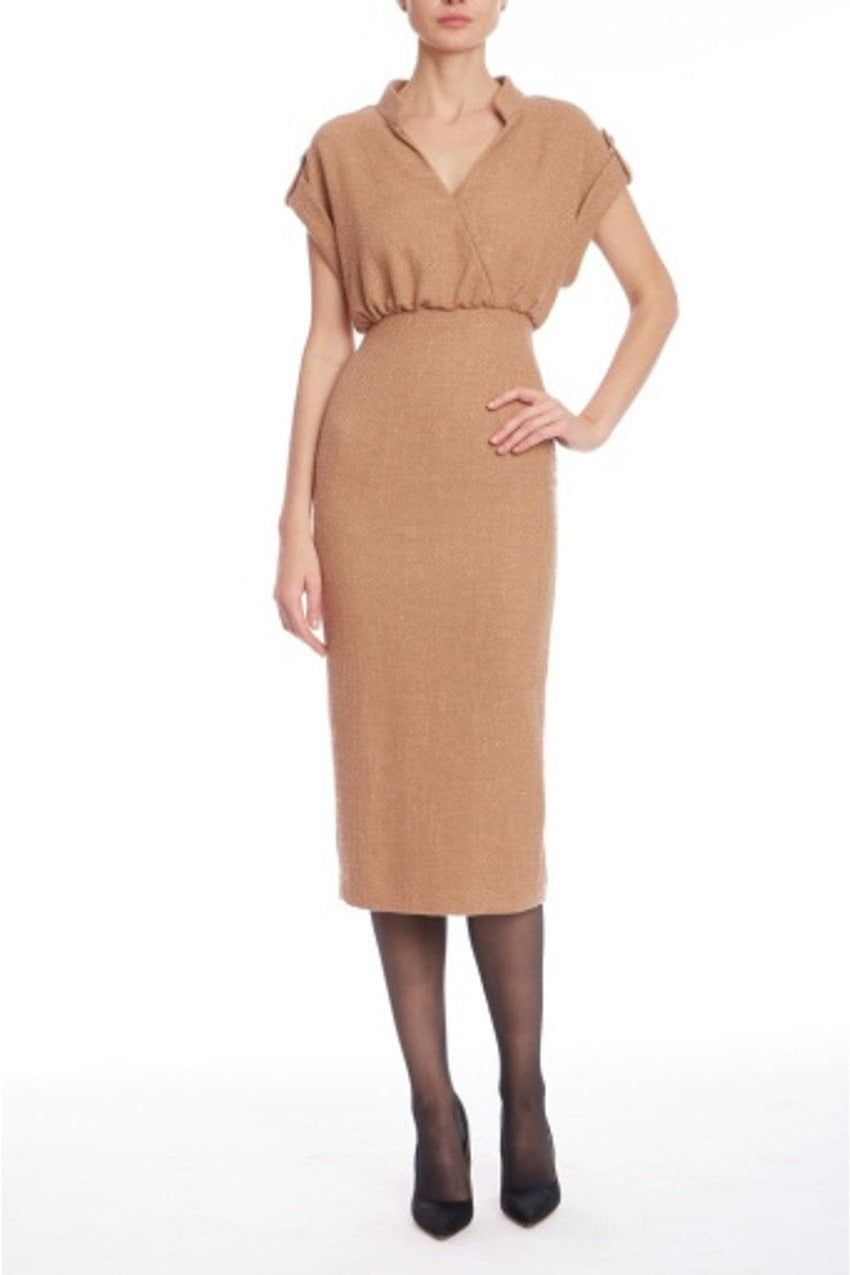 Badgley Mischka Tweed Twofer Belted Sheath Midi Dress BSD5577 Wholesale
