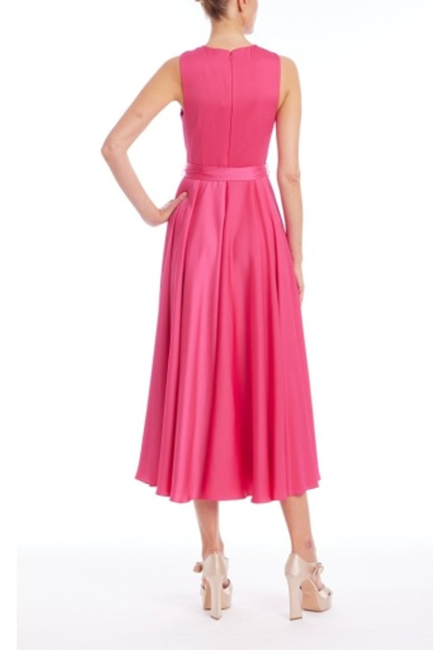 Twisted Satin Halter Midi Dress Badgley Mischka BSD9082 Wholesale