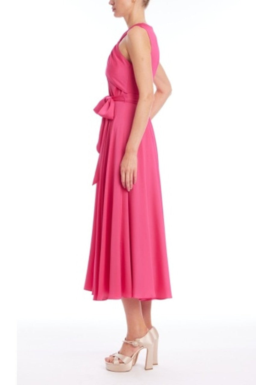 Twisted Satin Halter Midi Dress Badgley Mischka BSD9082 Wholesale