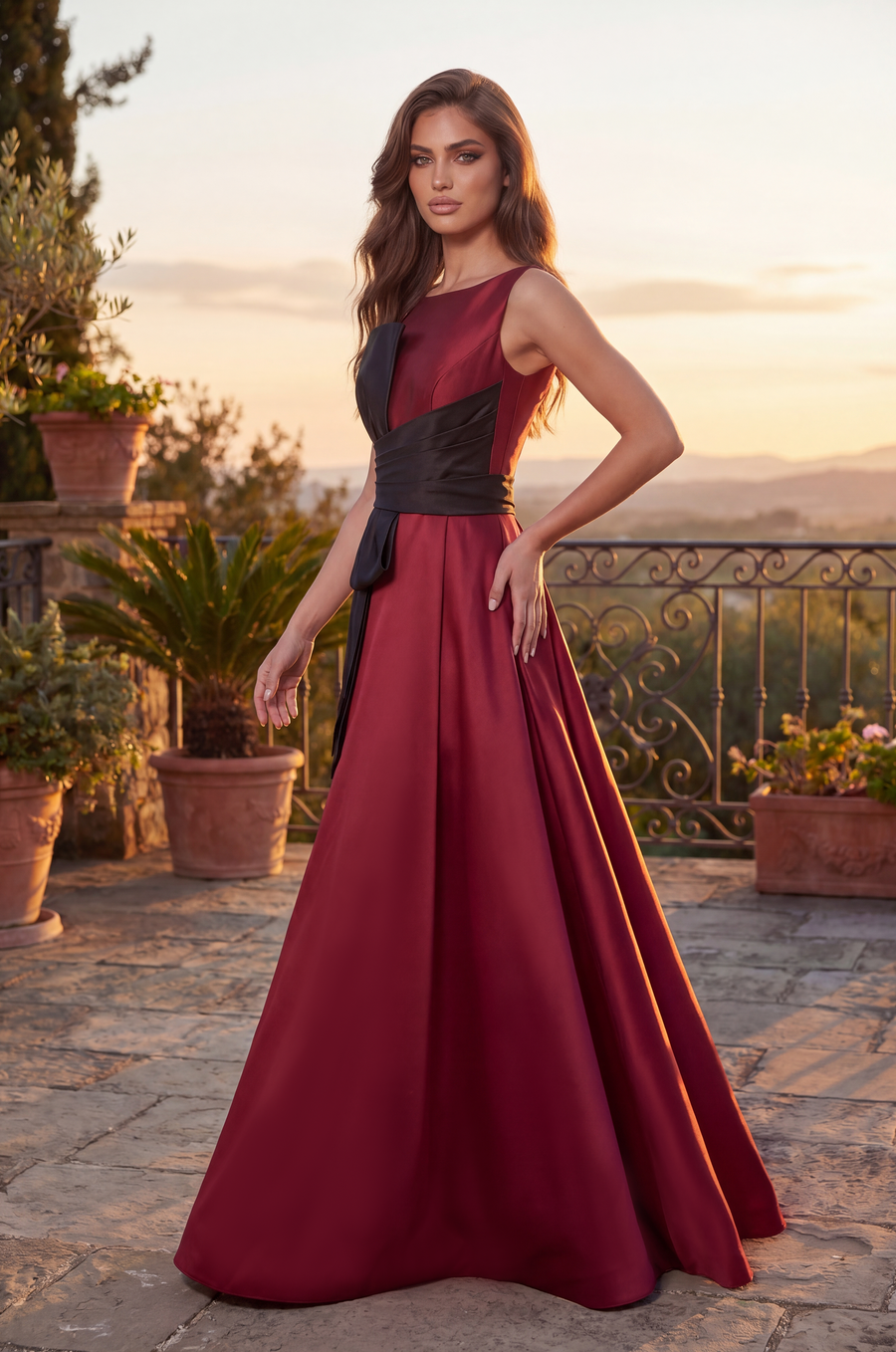 Long Formal Ball Gown with Statement Bow Wholesale