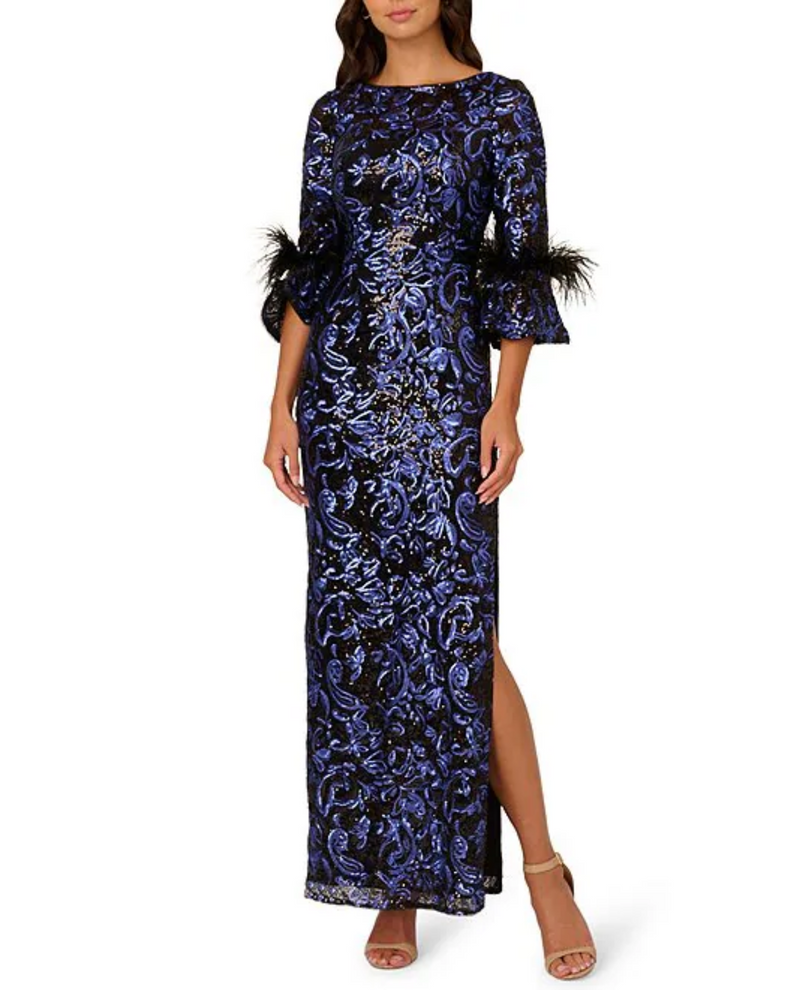 Sequin Embroidered Gown