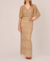 V-Neck Floor-Length Sequin Formal Sheath Adrianna Papell AP1E209335