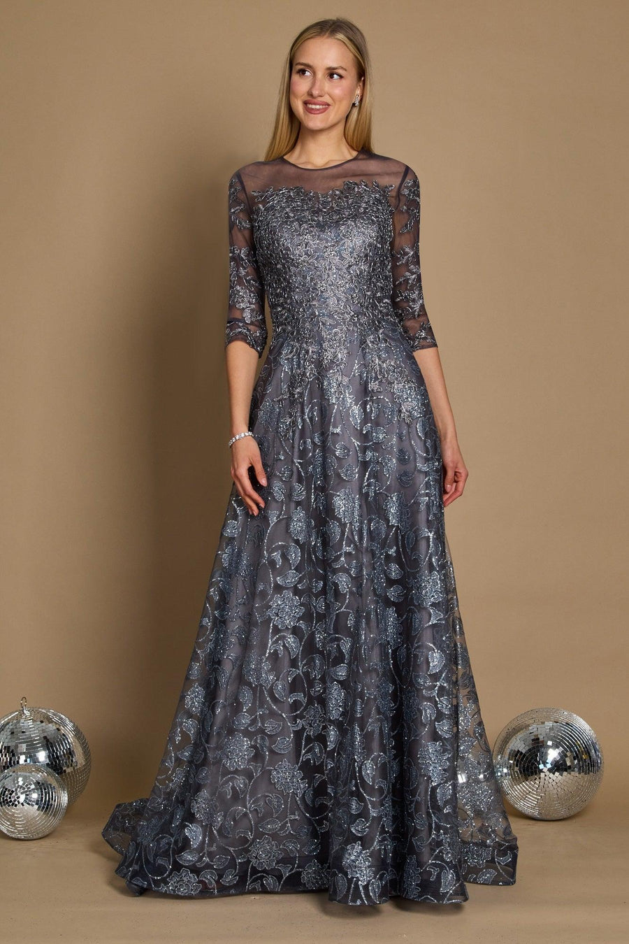 Long Formal Lace Evening Dress Wholesale