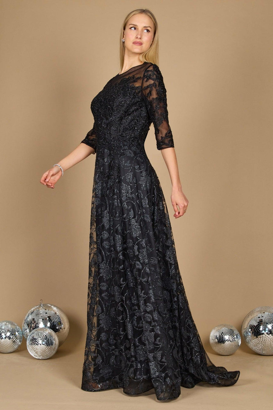 Long Formal Lace Evening Dress Wholesale