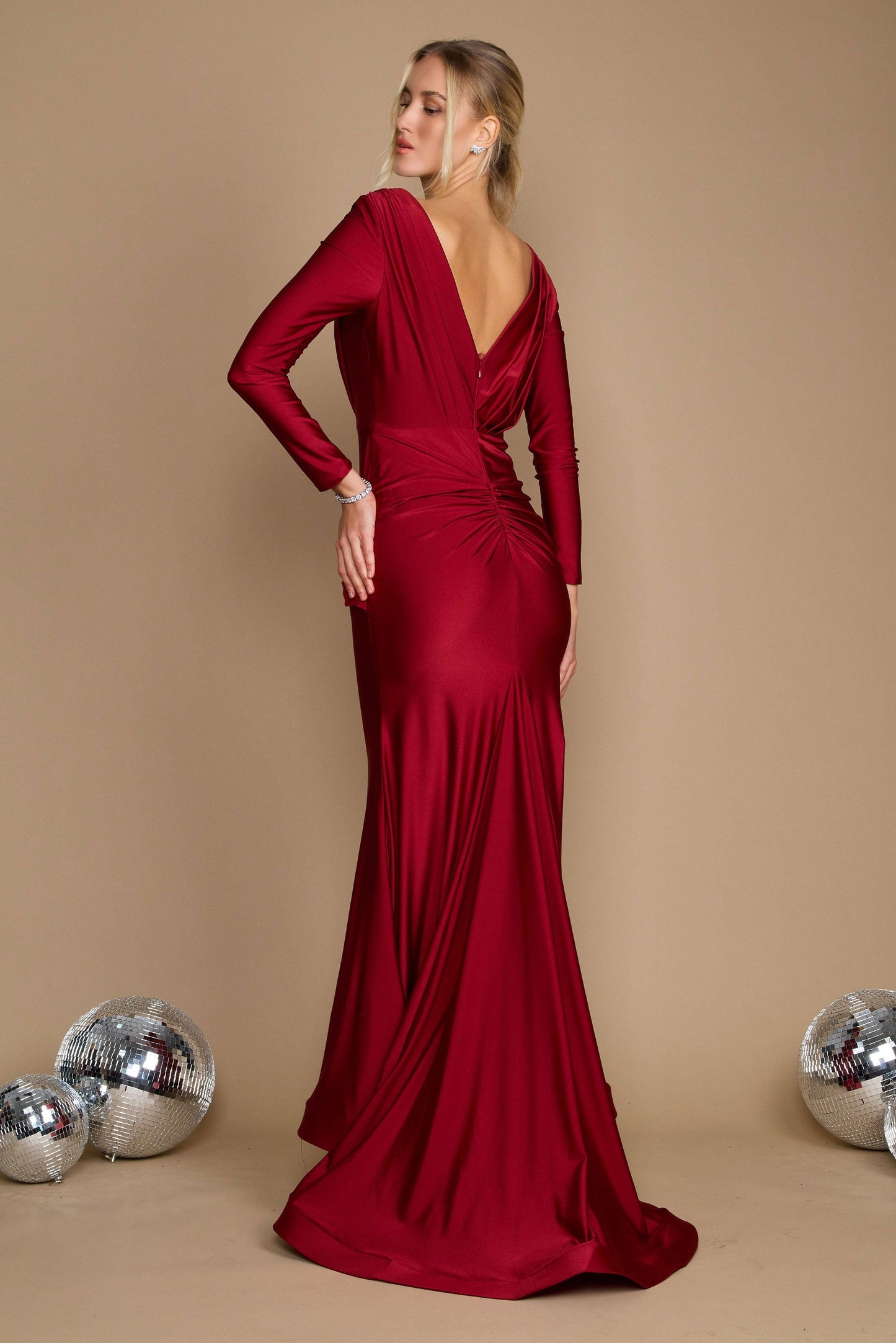 Long Sleeve Formal Fitted Evening Dress Wholesale