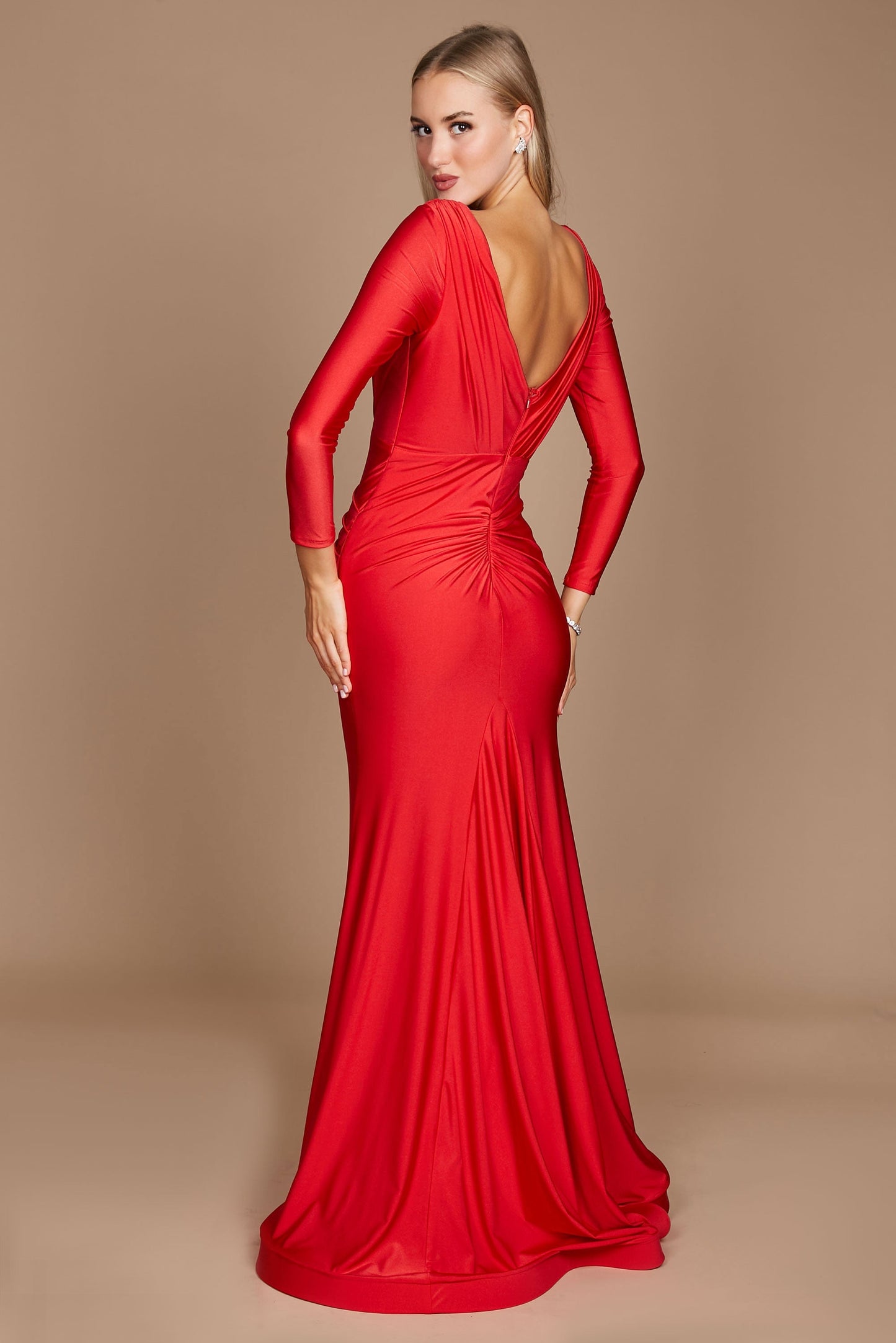 Long Sleeve Formal Fitted Evening Dress Wholesale