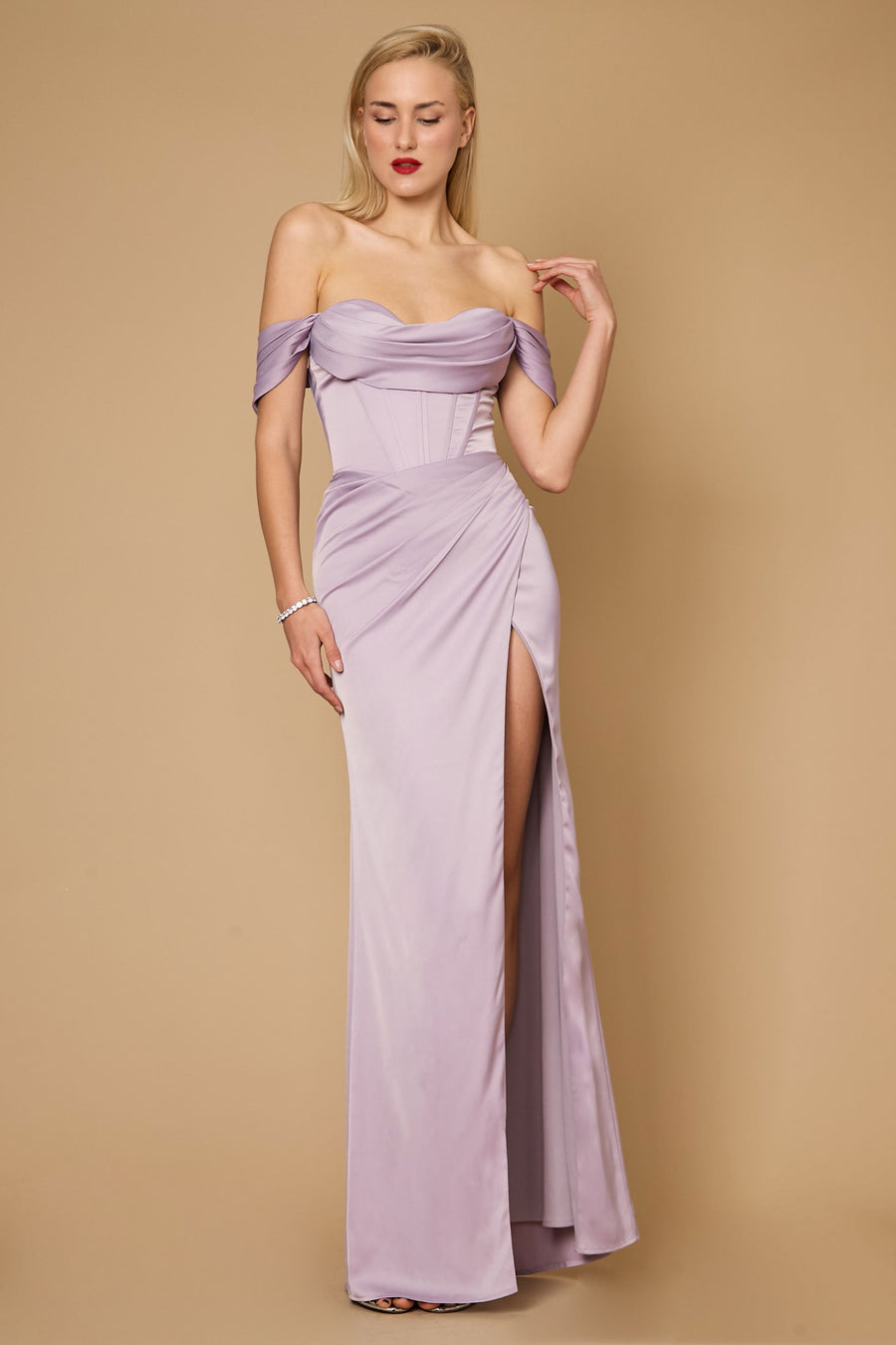 Corset Satin Formal Evening Dress Wholesale