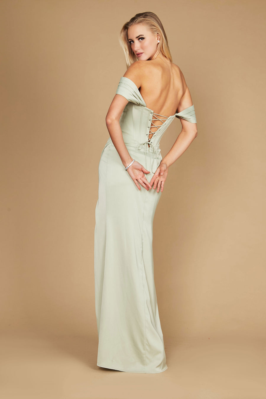 Corset Satin Formal Evening Dress Wholesale