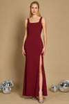 Long Formal Square Neckline Evening Dress Wholesale