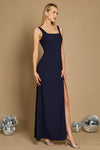 Long Formal Square Neckline Evening Dress Wholesale