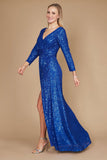 Long Sleeve Sequin Formal Dress  Wholesale