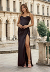 Draped Corset Cowl Long Prom Dress Wholesale