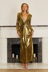 Long Sexy Semi Formal Metallic  Dress Wholesale