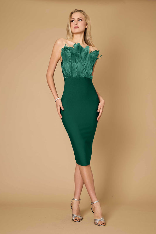 Bodycon Bandage Short Feather Formal Wholesale