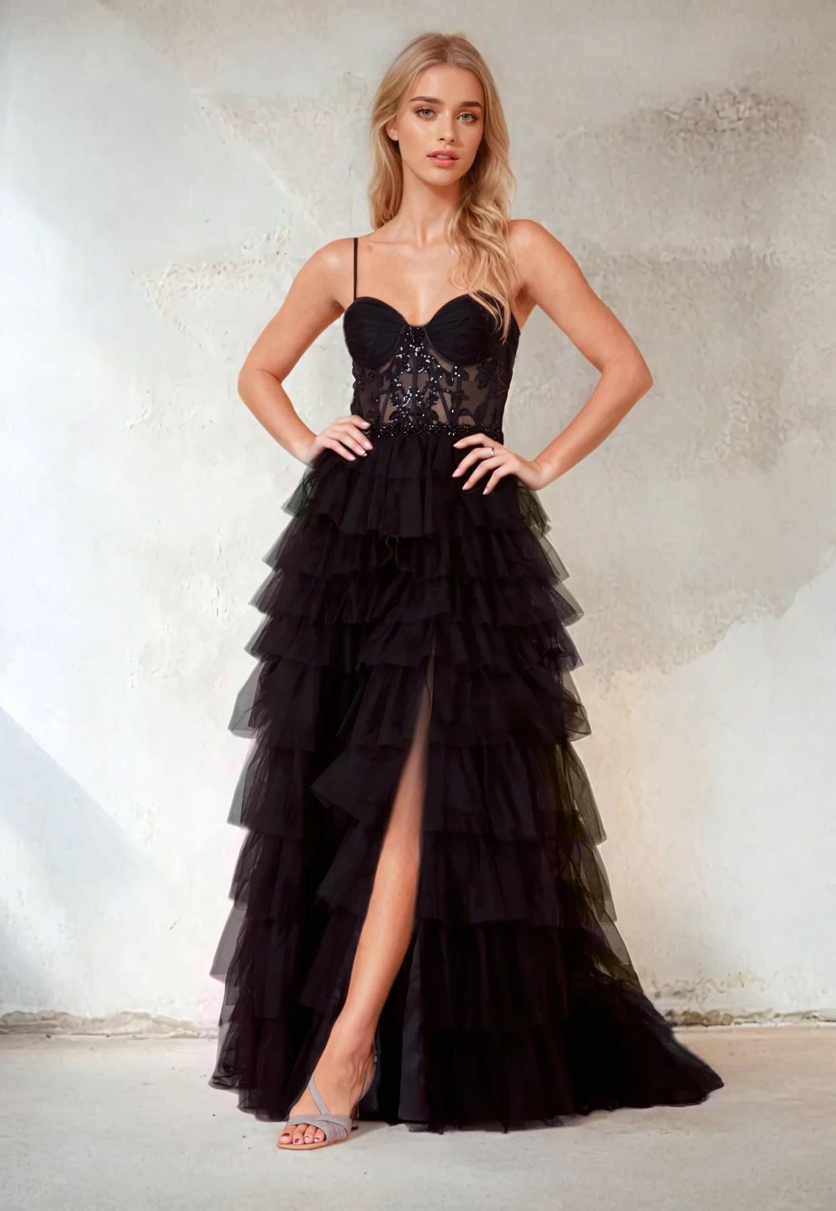 Long Fuchsia Corset Prom Ball Gown Wholesale