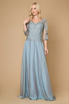 Long Sleeve Formal Mother of the Bride Lace Dress Wholesale