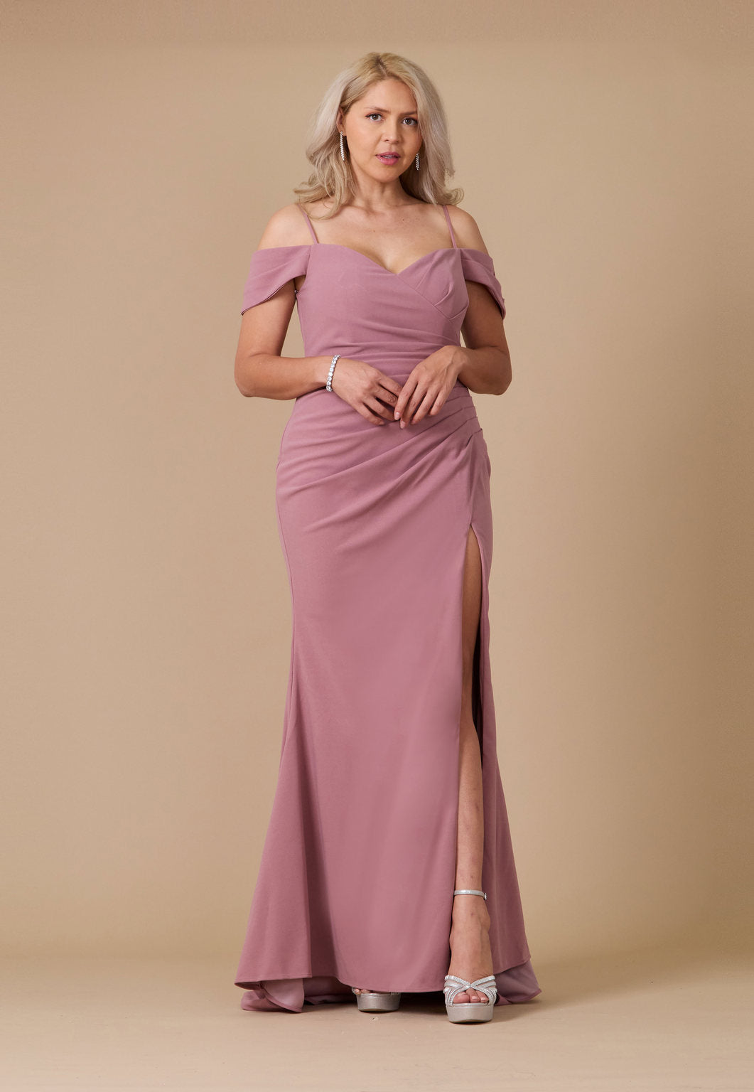 Long Formal Off The Shoulder Wrap Evening Dress Wholesale