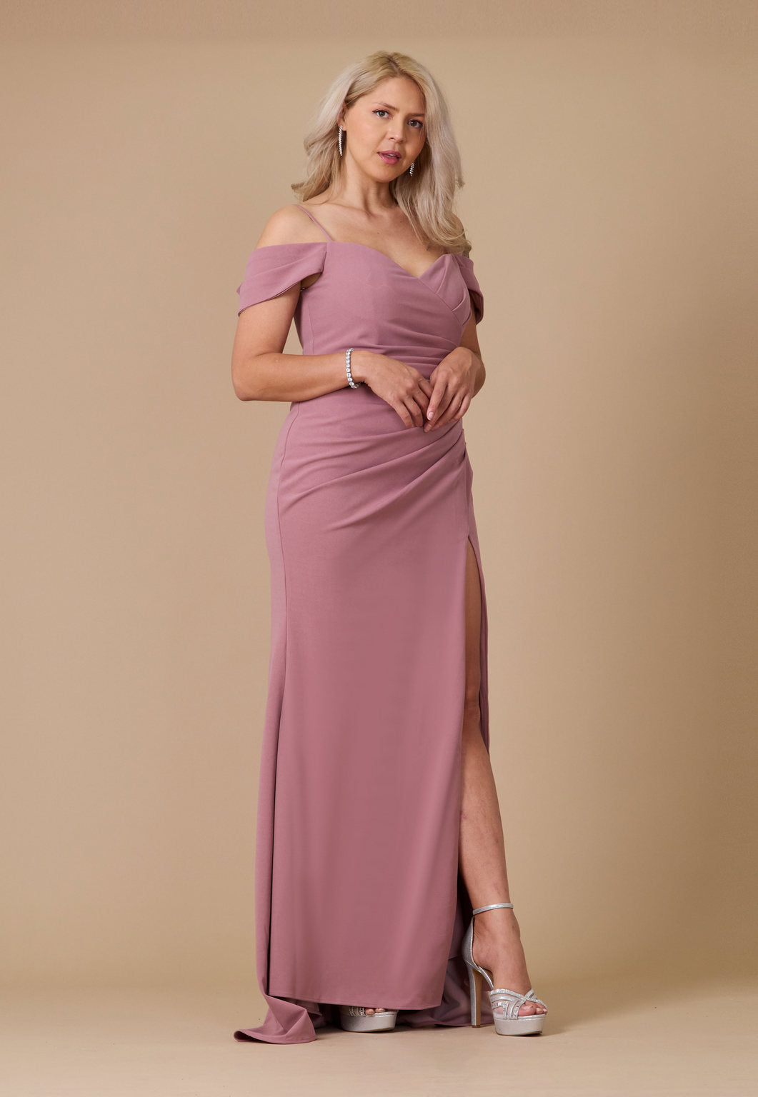 Long Formal Off The Shoulder Wrap Evening Dress Wholesale